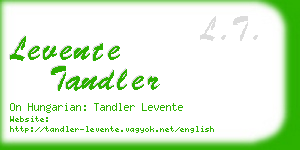 levente tandler business card